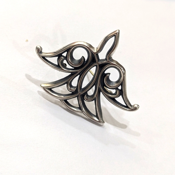 Retired James Avery 925 Sterling Descending Dove Bird  Brooch - Picture 5 of 13